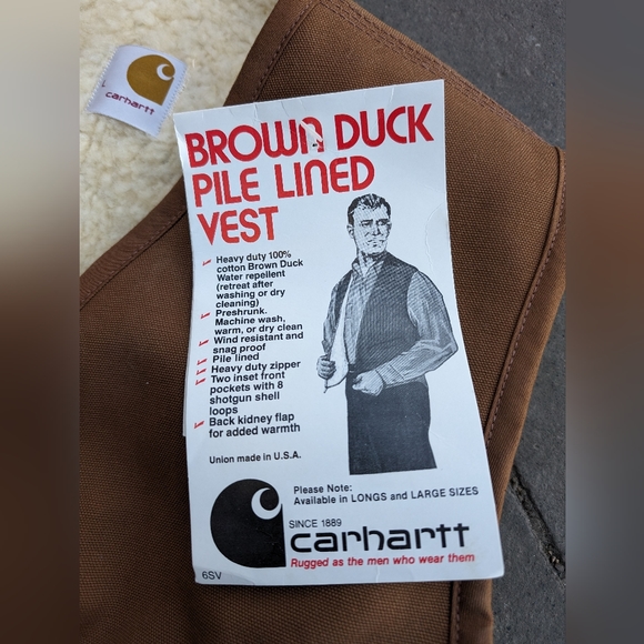 Vintage 1970's Carhartt vest deadstock - Picture 2 of 2